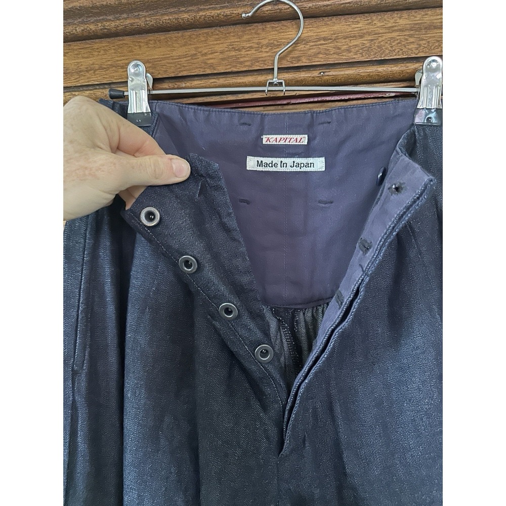 Kapital Womens Denim Jeans Size 1 100% Cotton | Made In Japan | Wide Leg Baggy - Picture 3 of 5